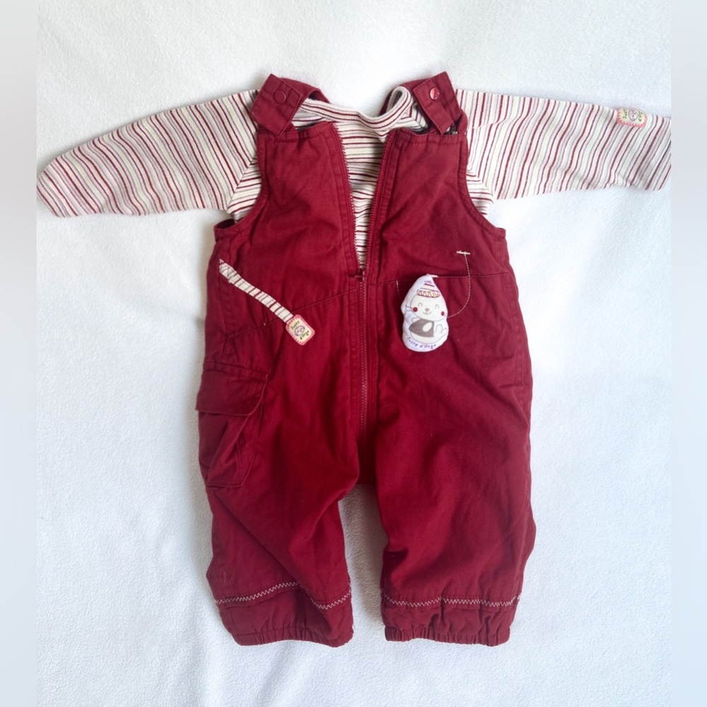 Sucre d’orge overall and shirt /6 months